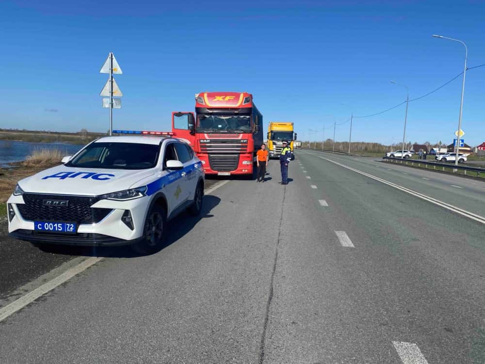 Тюменская ГИБДД обезвредила пьяного дальнобойщика 