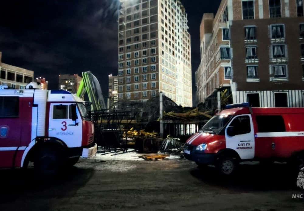 В Челябинске частично обрушилось строящееся здание, есть погибший 