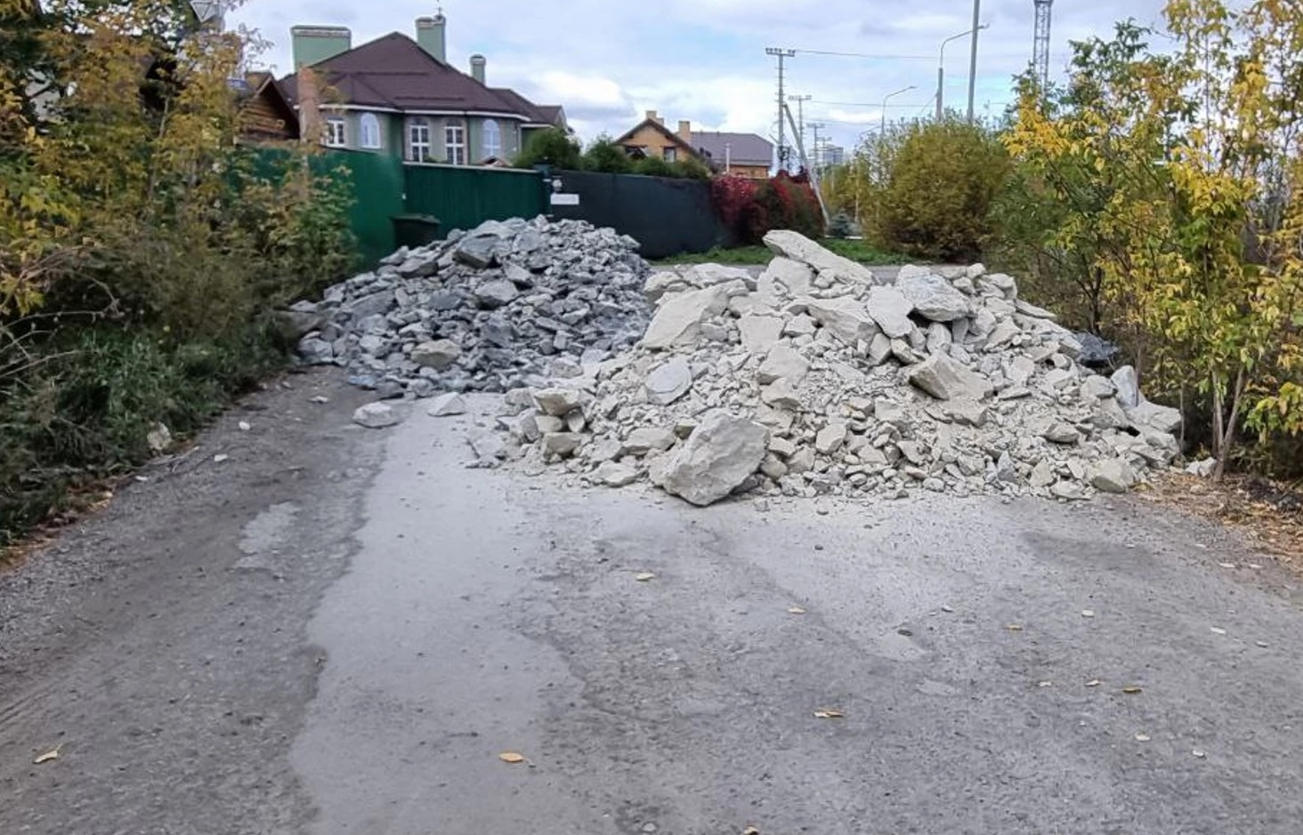 На Урале жители коттеджей заблокировали дорогу к школе