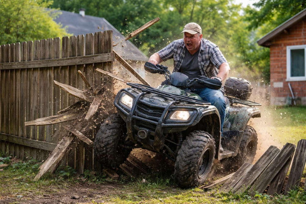 Катался на квадроцикле: в Нижнем Тагиле дачник раскурочил забор соседа — суд взыскал с него почти 60 тысяч рублей  | В Нижнем Тагиле суд взыскал с дачника 58 тысяч рублей за повреждённый забор соседа
