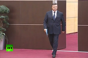 Пресс-конференция Виктора Януковича оказалась неожиданно короткой