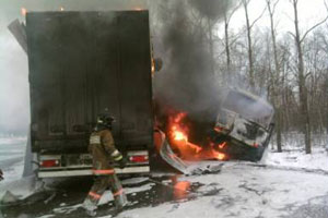 ДТП с участием пассажирского автобуса: восемь человек погибли