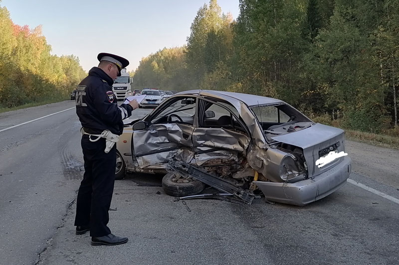 В Свердловской области на Серовском тракте произошло массовое ДТП