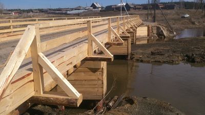 В Талицком районе по требованию прокуратуры построен мост, объединивший две части деревни