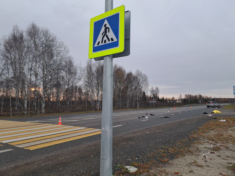 Не пропустил пешехода — под Тюменью автомобиль задавил человека  | Под Тюменью автомобиль задавил пешехода прямо на переходе 