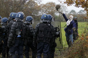 Французские экологи атаковали полицейских