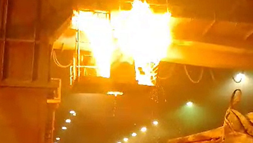 На Урале на металлургическом заводе произошел пожар