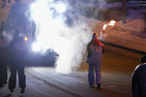 В Перми полковник полиции Сергей Яшкин принял участие в эстафете Олимпийского огня