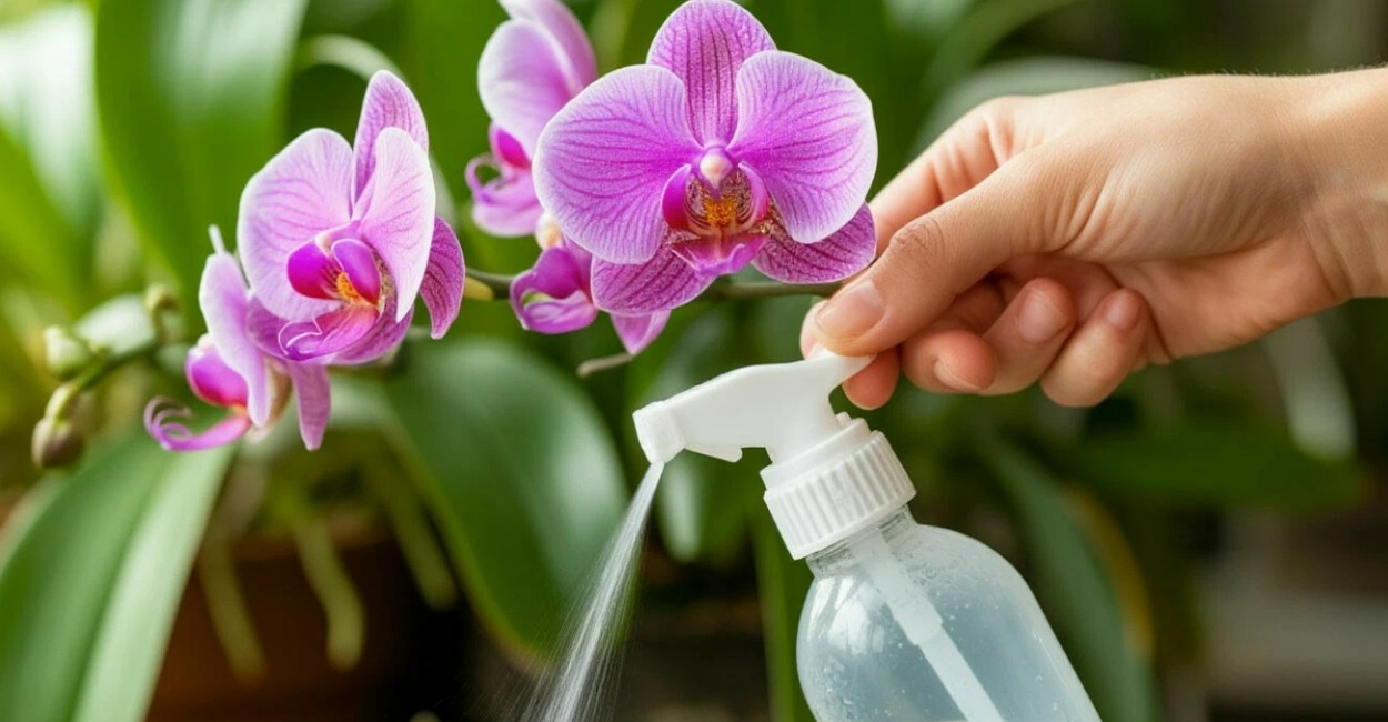 Два пшика — и вялая орхидея моментально пустит цветоносы: стебель толстый как карандаш, а бутоны — с кулак