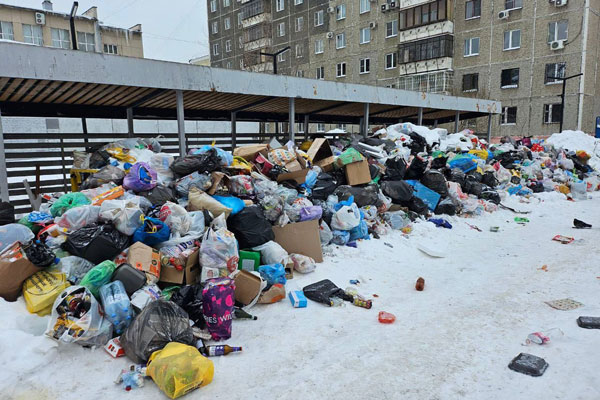Челябинск в новогодние праздники "утонул" в мусоре