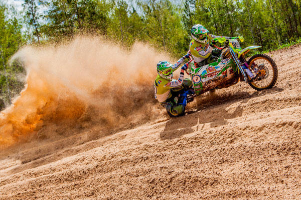 Лидеры мотокросса на мотоциклах с коляской!