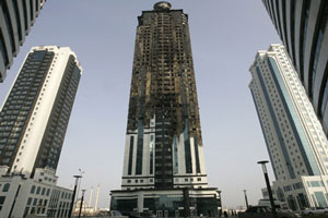 Сгоревший в Грозном небоскреб «Олимп» переименуют в «Феникс»