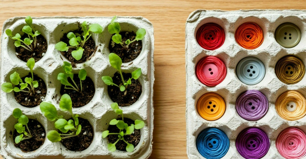 Лотки от яиц не выбрасываю — превращаю простые картонки в незаменимых помощников для дома и огорода