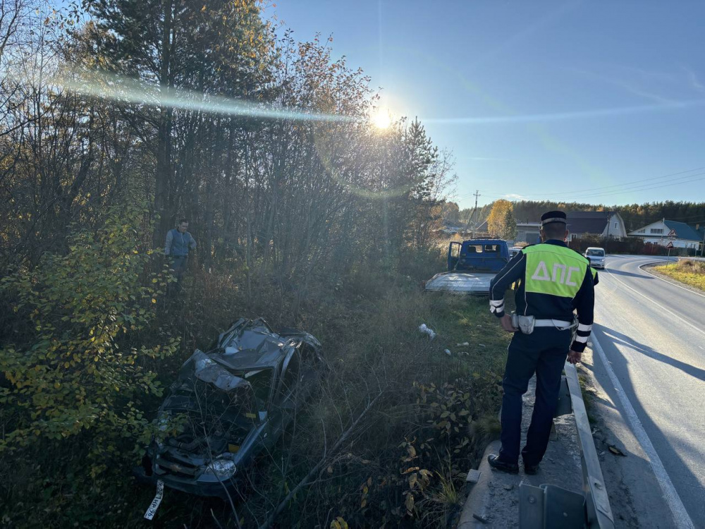 В Реже автомобиль выехал в пойму реки, пострадали люди  | На Урале автомобиль унесло в пойму реки 